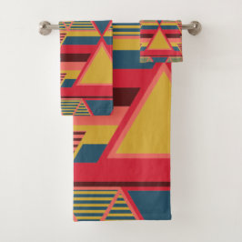 Pan-Afrikaans kleurrijk driehoekspatroon Bad Handdoek