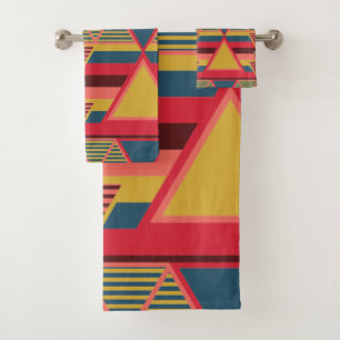 Pan-Afrikaans kleurrijk driehoekspatroon Bad Handdoek