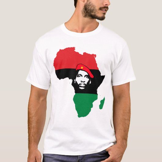 Pan-Afrikaans - Thomas Sankara Silhouette T-shirt (Voorkant)