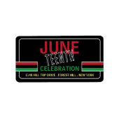 Pan-Afrikaans vlagontwerp, 10e herfst Etiket (Voorkant)