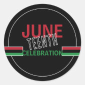 Pan-Afrikaans vlagontwerp, 10e herfst Ronde Sticker (Voorkant)