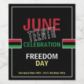 Pan-Afrikaans vlagontwerp, 10e herfst Wijn Etiket (Enkel label)