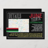 Pan-Afrikaans vlagontwerp, Juneteenth Detail Kaart (Voorkant / Achterkant)