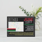 Pan-Afrikaans vlagontwerp, Juneteenth Detail Kaart (Staand voorkant)