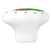 Pan Afrikaans zwart meisje vrouw rood groen pride  Keramische Knop (Zijkant)