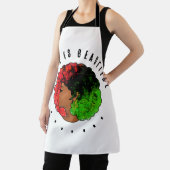 Pan Afrikaans zwart meisje vrouw rood groen pride  Schort (Insitu)