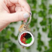 Pan Afrikaans zwart meisje vrouw rood groen pride  Sleutelhanger (Hand)