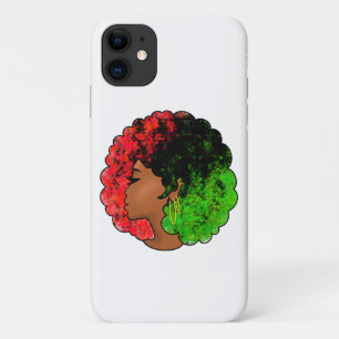 Pan-Afrikaans zwart meisje vrouw rood groen trots Case-Mate iPhone Case