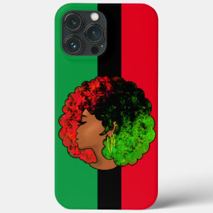 Pan-Afrikaans zwart meisje vrouw rood groen trots Case-Mate iPhone Case