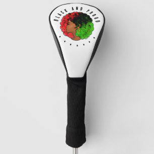 Pan-Afrikaans zwart meisje vrouw rood groen trots Golfheadcover