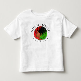 Pan-Afrikaans zwart meisje vrouw rood groen trots Kinder Shirts