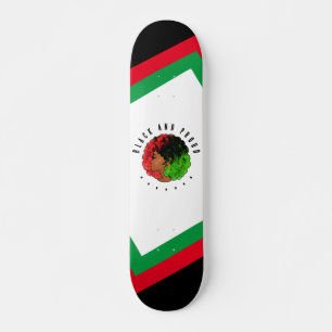 Pan-Afrikaans zwart meisje vrouw rood groen trots Persoonlijk Skateboard
