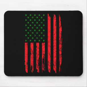 Pan-Afrikaanse Amerikaanse Vlag Afro Roots Zwarte Muismat