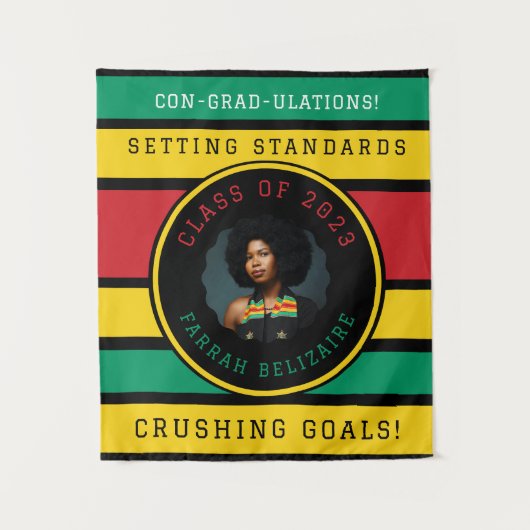 Pan-Afrikaanse foto afstudeerceremonie Wandkleed (Voorkant)