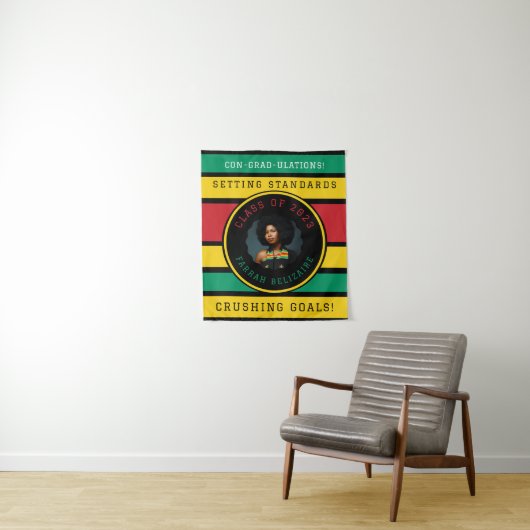 Pan-Afrikaanse foto afstudeerceremonie Wandkleed (In situ)