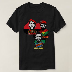 Pan-Afrikaanse kaart – Sankara, Traoré en Lumumba T-shirt