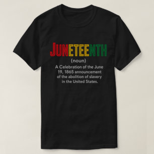 Pan-Afrikaanse Kleur Vrijheid Juneteenth Definitie T-shirt