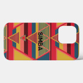 Pan-Afrikaanse kleurrijke driehoekspatroon geperso Case-Mate iPhone Case (Achterkant (horizontaal))