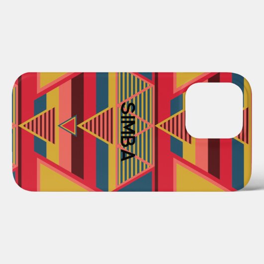 Pan-Afrikaanse kleurrijke driehoekspatroon geperso Case-Mate iPhone Case (Achterkant (horizontaal))