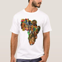 Pan-Afrikaanse Landkaart T-shirt – Black History M