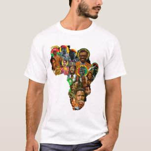 Pan-Afrikaanse Landkaart T-shirt – Black History M