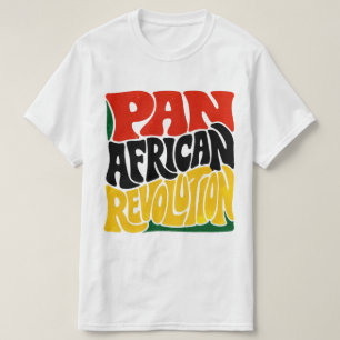 Pan-Afrikaanse Revolutie Retro Typografie Ontwerp T-shirt
