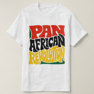 Pan-Afrikaanse Revolutie Retro Typografie Ontwerp T-shirt