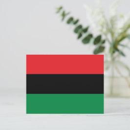 Pan-Afrikaanse UNIA Kwanzaa vlag eenvoudig modern Feestdagenkaart