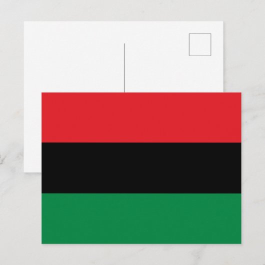 Pan-Afrikaanse UNIA Kwanzaa vlag eenvoudig modern Feestdagenkaart (Voorkant / Achterkant)