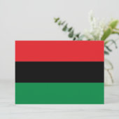 Pan-Afrikaanse UNIA Kwanzaa vlag eenvoudig modern Feestdagenkaart (Staand voorkant)