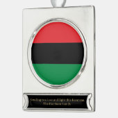 Pan-Afrikaanse UNIA Kwanzaa vlag gepersonaliseerd Verzilverd Banner Ornament (Links)