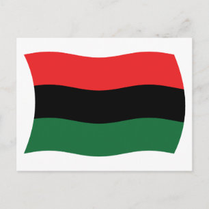 Pan-Afrikaanse (UNIA) vlag ansichtkaart Briefkaart