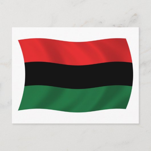 Pan-Afrikaanse (UNIA) vlag briefkaart (Voorkant)