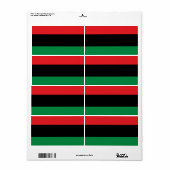 Pan-Afrikaanse UNIA-vlag Etiket (Full Sheet)