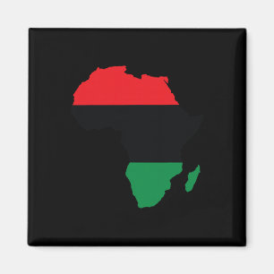 Pan-Afrikaanse Unia Vlag Kaart Continent Zwarte Ge Magneet