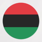 Pan-Afrikaanse UNIA-vlag Labels (Design 2)