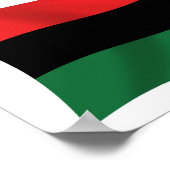 Pan-Afrikaanse (UNIA) Vlag Poster Print (Hoek)