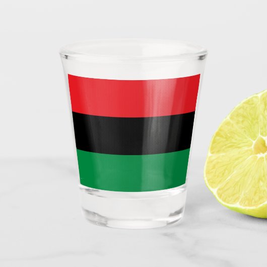 Pan-Afrikaanse UNIA-vlag Shot Glas (Voorkant)