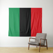 Pan-Afrikaanse UNIA-vlag Wandkleed (In Situ (horizontaal))
