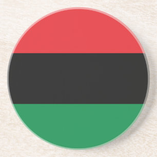 Pan-Afrikaanse UNIA-vlag Zandsteen Onderzetter