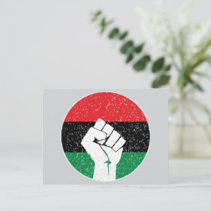 Pan-Afrikaanse vlag, Afro-Amerikaanse zwarte gesch Briefkaart
