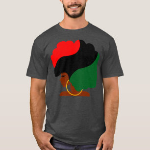 Pan Afrikaanse vlag Afro Meisje T-shirt