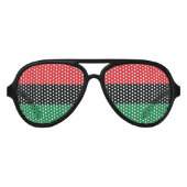Pan Afrikaanse vlag Aviator Zonnebril (Voorkant)