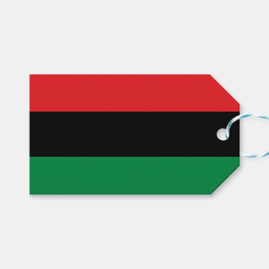 Pan-Afrikaanse vlag Cadeaulabel (Voorkant (Horizontaal))