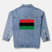 Pan-Afrikaanse vlag Denim Jacket (Achterkant)