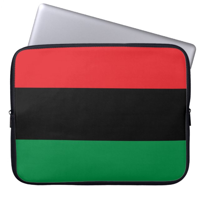 Pan-Afrikaanse vlag Laptop Sleeve (Voorkant)