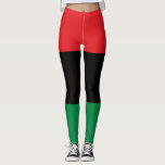 Pan-Afrikaanse vlag Leggings<br><div class="desc">Dit ontwerp is voorzien van de pan-Afrikaanse vlag (ook bekend als de vlag van de Zwarte Bevrijding, de vlag van de UNIA of de Afrikaans-Amerikaanse vlag), een driekleurige vlag bestaande uit drie horizontale banden van rood, zwart en groen. De Universal Negro Improvement Association en African Communities League (UNIA-ACL) keurde het...</div>