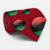 Pan-Afrikaanse vlag met glanzende ronde Stropdas (Opgerold)