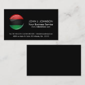 Pan-Afrikaanse vlag met glanzende ronde Visitekaartje (Voorkant / Achterkant)