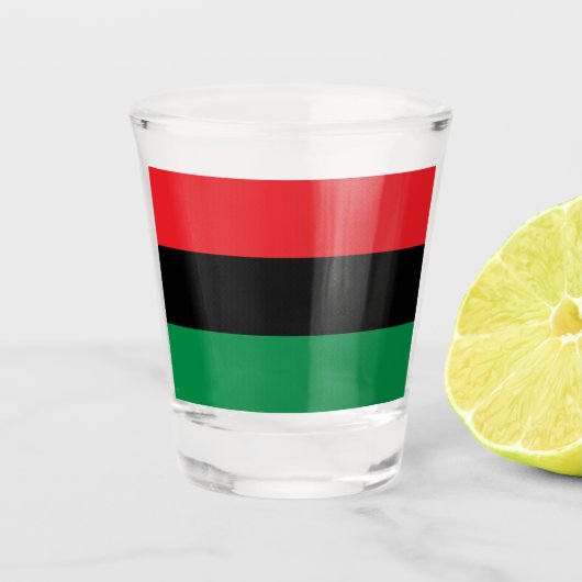 Pan-Afrikaanse vlag Shot Glas (Voorkant)